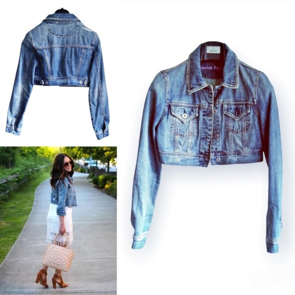 Cropped Denim Jacket, American Republic